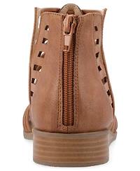 Journee Collection Women's Delilah Gladiator Sliver Wedge Sandals