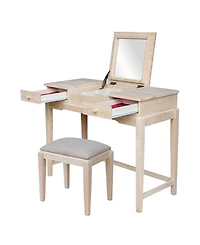International Concepts Vanity Table with Vanity Bench