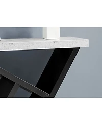 Monarch Specialties Accent Table - 36" L Cement-Look Hall Console