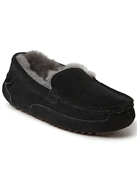 Dearfoams Men's Fireside By Melbourne Genuine Shearling Moccasin Slipper
