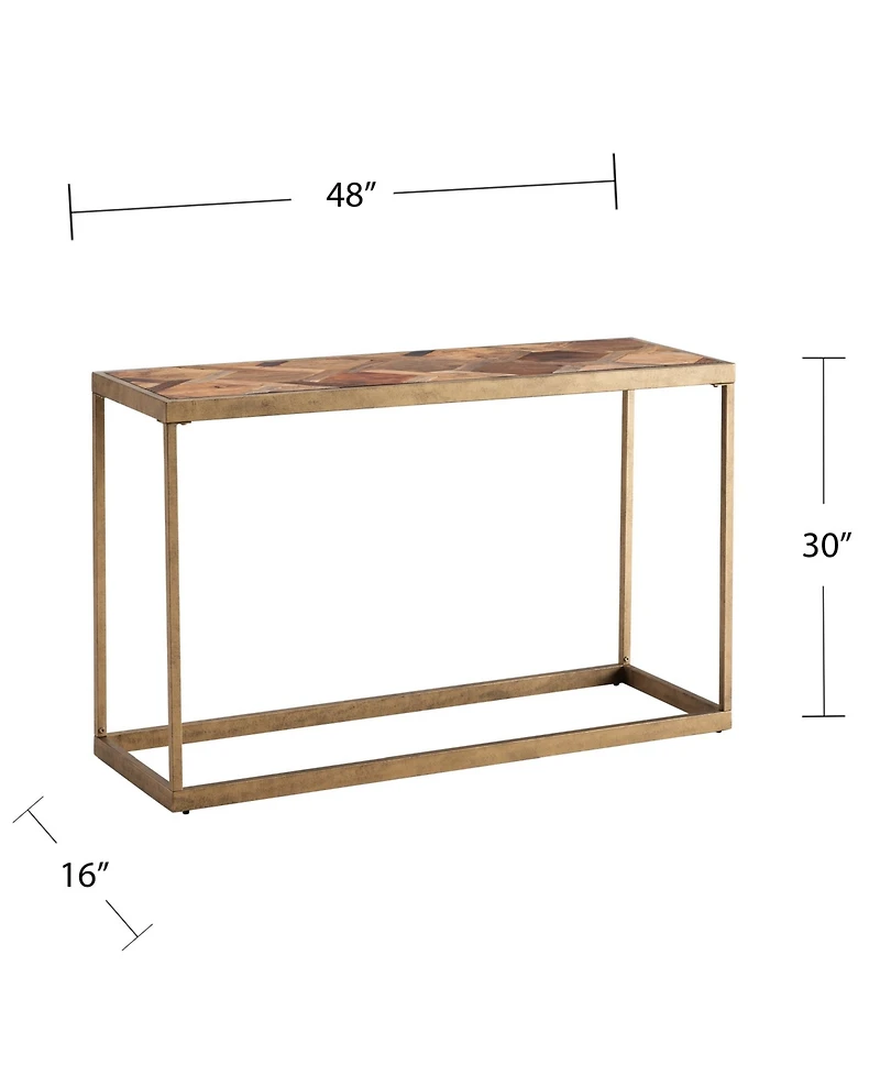 Southern Enterprises Courtland Wood Patchwork Console Table