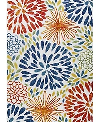 nuLoom Claudia Transitional Floret Multi 5' x 8' Outdoor Area Rug
