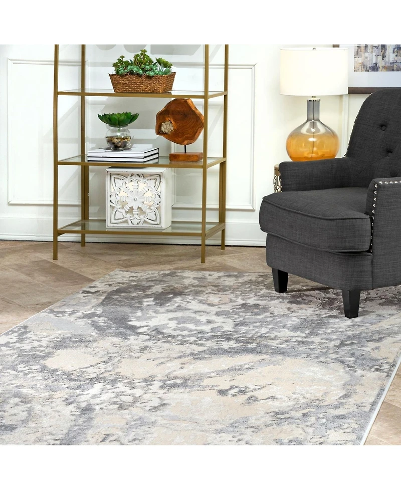 nuLoom Cyme Vintage-Inspired Natalya Gray 5' x 8' Area Rug