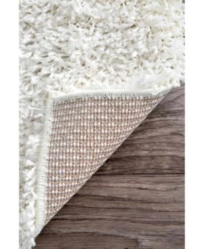 Nuloom Easy Shag Marleen Plush White Rug