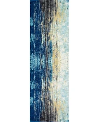 nuLoom Bodrum Vintage-Inspired Abstract Waterfall Blue 5' x 7'5" Area Rug
