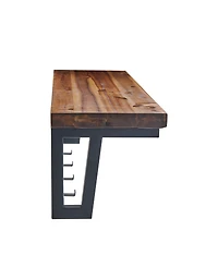 Alaterre Furniture Claremont Rustic Wood Coat Hook with Shelf