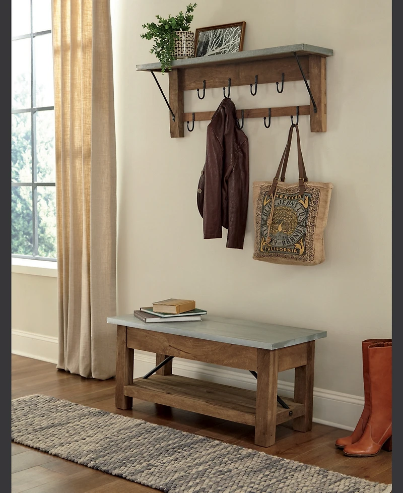 Alaterre Furniture Millwork Double Row Hook Shelf