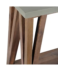 Alaterre Furniture Brookside Cement-Top Wood Console and Media Table