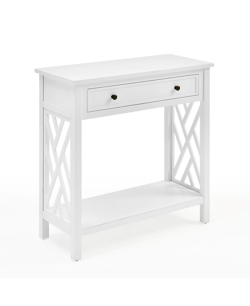 Alaterre Furniture Coventry Wood Console Table with Drawer and Shelf