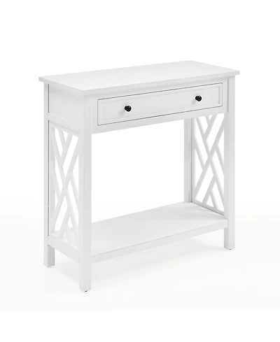 Alaterre Furniture Coventry Wood Console Table with Drawer and Shelf