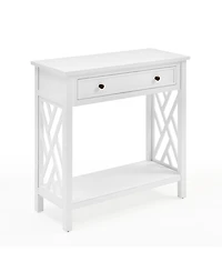 Alaterre Furniture Coventry Wood Console Table with Drawer and Shelf