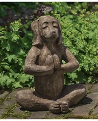 Campania International Yoga Dog Garden Statue