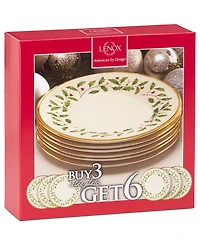 Lenox Holiday Salad Plates, Set of 6
