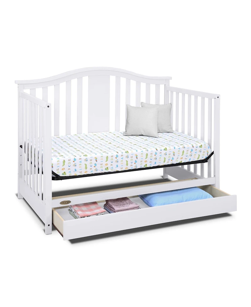 Graco Solano 4-in-1 Convertible Crib with Drawer - White