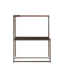 Southern Enterprises Hayle Mirrored Side Table with Faux Stone Glass
