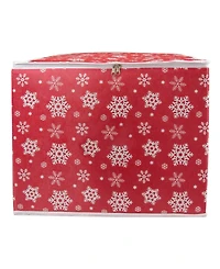 Design Imports Snowflake Print Ornament Storage Large