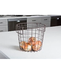 Design Imports Metal Basket Round Small