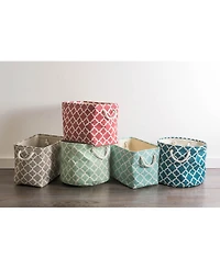 Design Imports Polyester Bin Lattice Rectangle Small