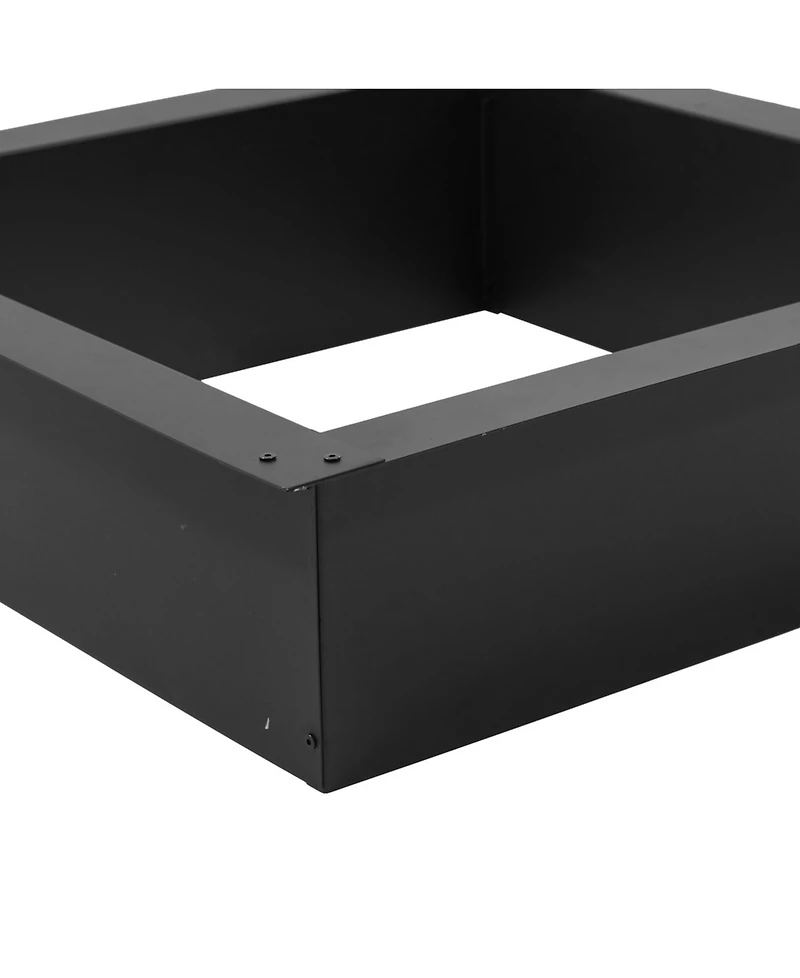 Outdoor Heavy-Duty Steel Portable Above Ground or In-Ground Square Fire Pit Liner Ring