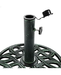 Cast Iron Patio Umbrella Base Stand - 17-Inch Diameter
