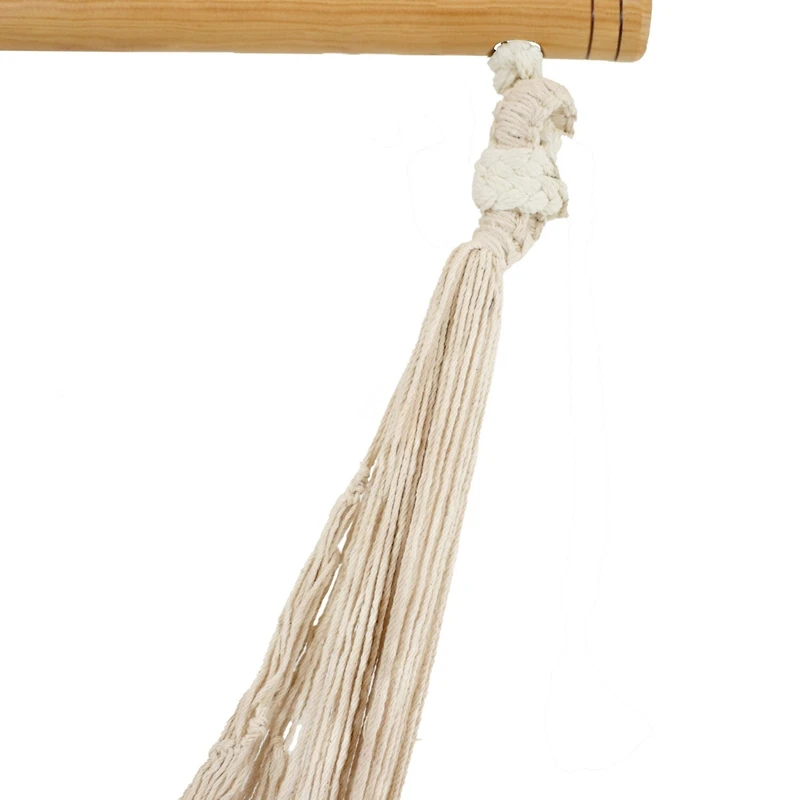 Mayan Hanging Hammock Chair - Extra Large Woven Rope Outdoor Hammock - 330-Pound Capacity - Natural