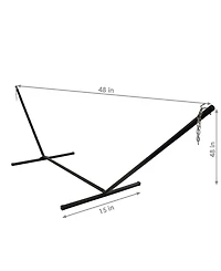 Large 2-Person Hammock Stand with Heavy-Duty Steel Beam Construction