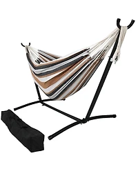 Large Double Brazilian Hammock with Stand and Carrying Case - 400 lb Weight Capacity