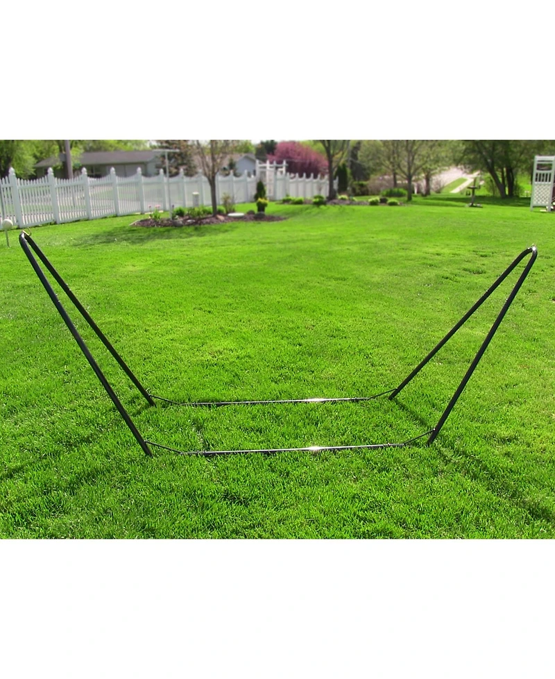 Portable Heavy-Duty Steel Hammock Stand Only for Camping and Spreader Bar Styles - 330 lb Capacity/10' Stand - Black