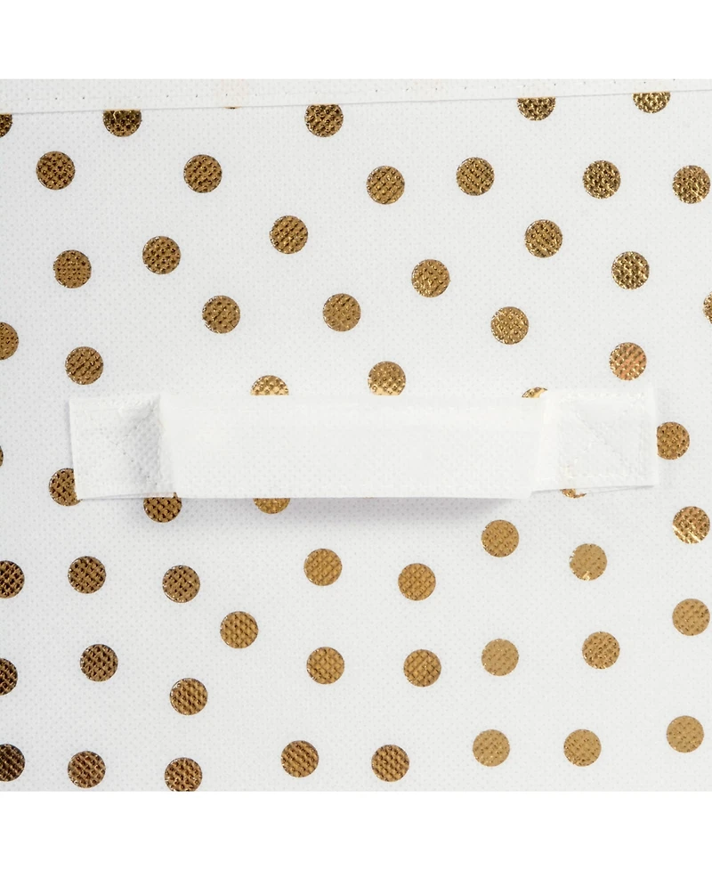 Design Imports Non-woven Polyester Cube Small Dots Square Set of 4