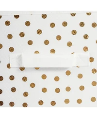 Design Imports Non-woven Polyester Cube Small Dots Square Set of 4
