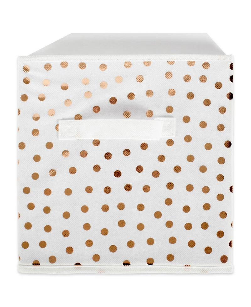 Design Imports Non-woven Polyester Cube Small Dots Set of 2