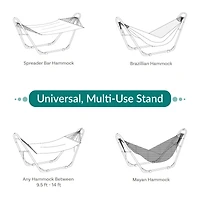 Heavy-Duty Universal Multi-Use Steel Hammock Stand for 9 to 14 Feet Hammocks - 550 lb Weight Capacity