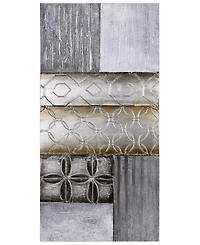 Empire Art Direct Stacked 1 Textured Metallic Hand Painted Wall Art by Martin Edwards, 30" x 60" x 2"