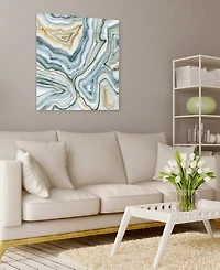 Empire Art Direct Agate Abstract I Frameless Free Floating Tempered Art Glass Abstract Wall Art by Ead Art Coop, 38" x 38" x 0.2"