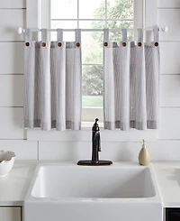 Elrene Home Fashions Tucker Ticking Stripe Window Tier Set