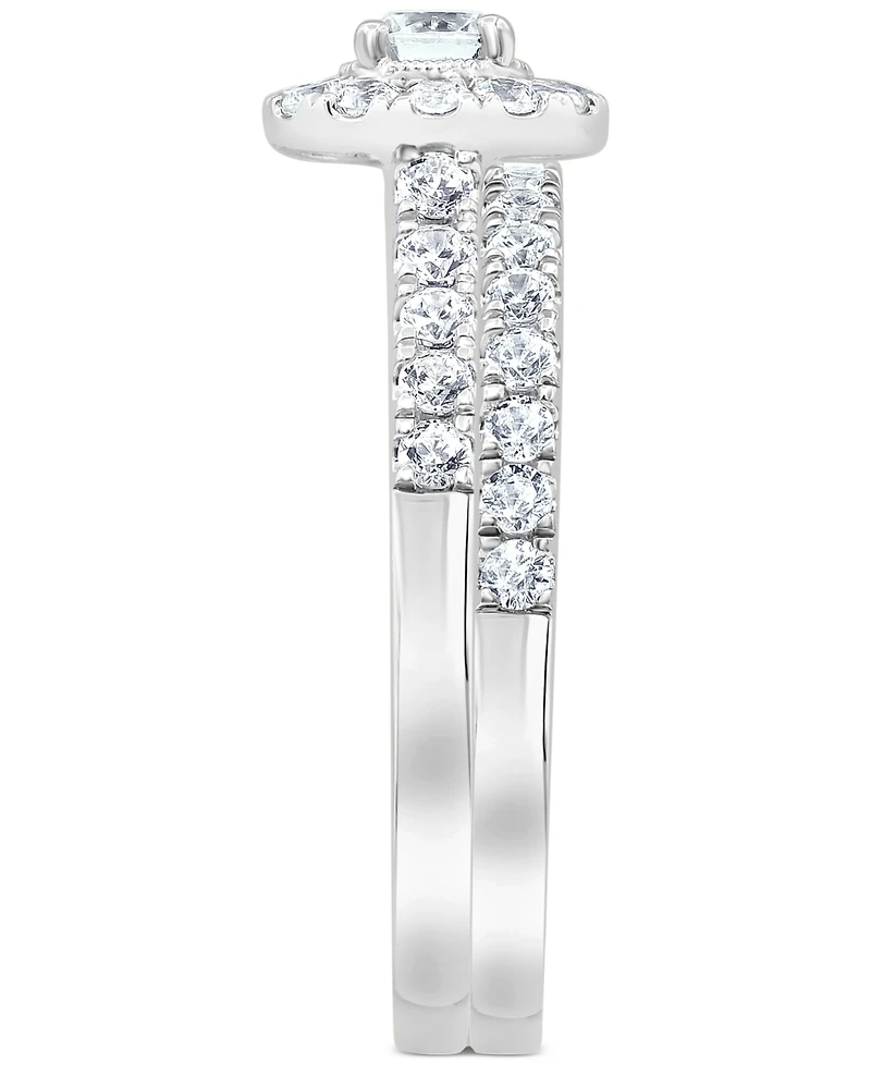 Diamond Halo Bridal Set (1 ct. t.w.) 14k White