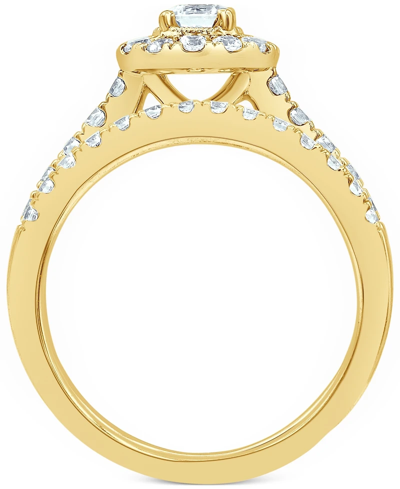 Diamond Halo Bridal Set (1 ct. t.w.) in 14k White, Yellow or Rose Gold