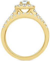 Diamond Halo Bridal Set (1 ct. t.w.) in 14k White, Yellow or Rose Gold