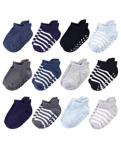 Touched by Nature Baby Boys Natural Slip-Resistant Socks 12-Pair Pack