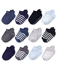 Touched by Nature Baby Boys Natural Slip-Resistant Socks 12-Pair Pack