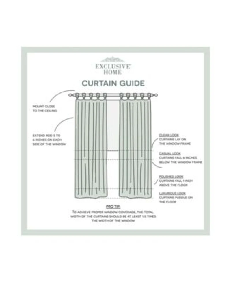 Exclusive Home Curtains Loha Linen Braided Tab Top Curtain Panel Pair
