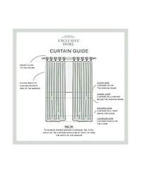 Exclusive Home Curtains Loha Linen Braided Tab Top Curtain Panel Pair