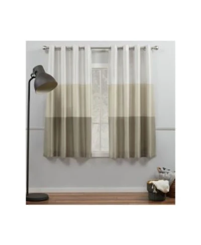Exclusive Home Curtains Chateau Striped Grommet Top Curtain Panel Pair