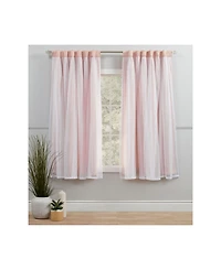 Exclusive Home Curtains Catarina Layered Solid Blackout and Sheer Grommet Top Curtain Panel Pair, 52" x 63"