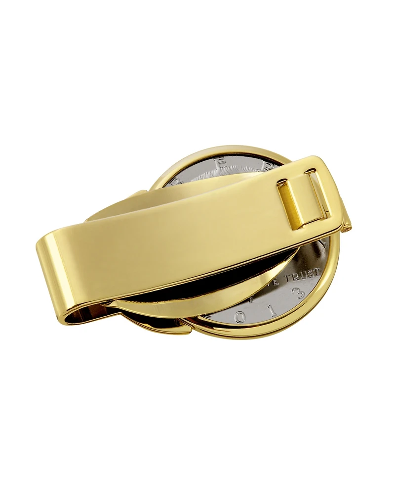 Men's American Coin Treasures Gold-Layered Silver Barber Half Dollar Coin Money Clip
