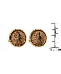 American Coin Treasures 1909 First-Year-Of-Issue Lincoln Penny Bezel Coin Cuff Links