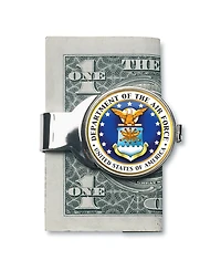 Men's American Coin Treasures Money Clip W/Colorized Air Force Jfk Half Dollar