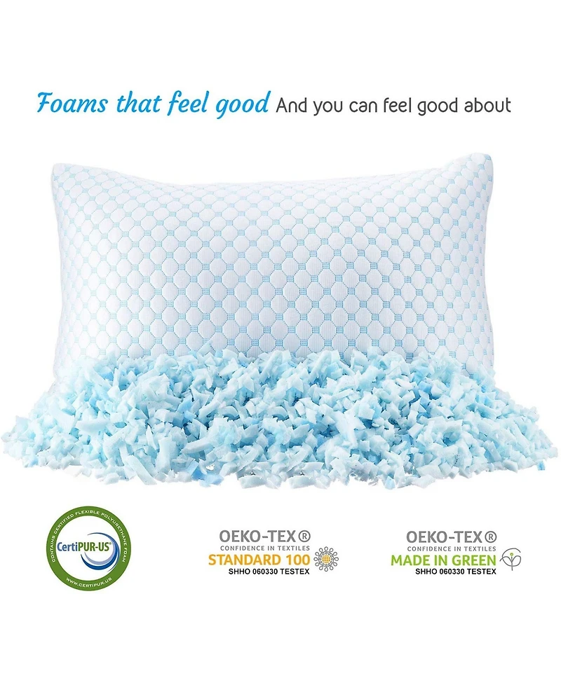 Nestl Heat and Moisture Reducing Ice Silk and Gel Infused Memory Foam Pillow