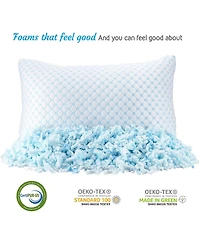Nestl Heat and Moisture Reducing Ice Silk and Gel Infused Memory Foam Pillow
