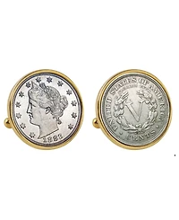 American Coin Treasures 1883 First-Year-Of-Issue Liberty Nickel Bezel Coin Cuff Links